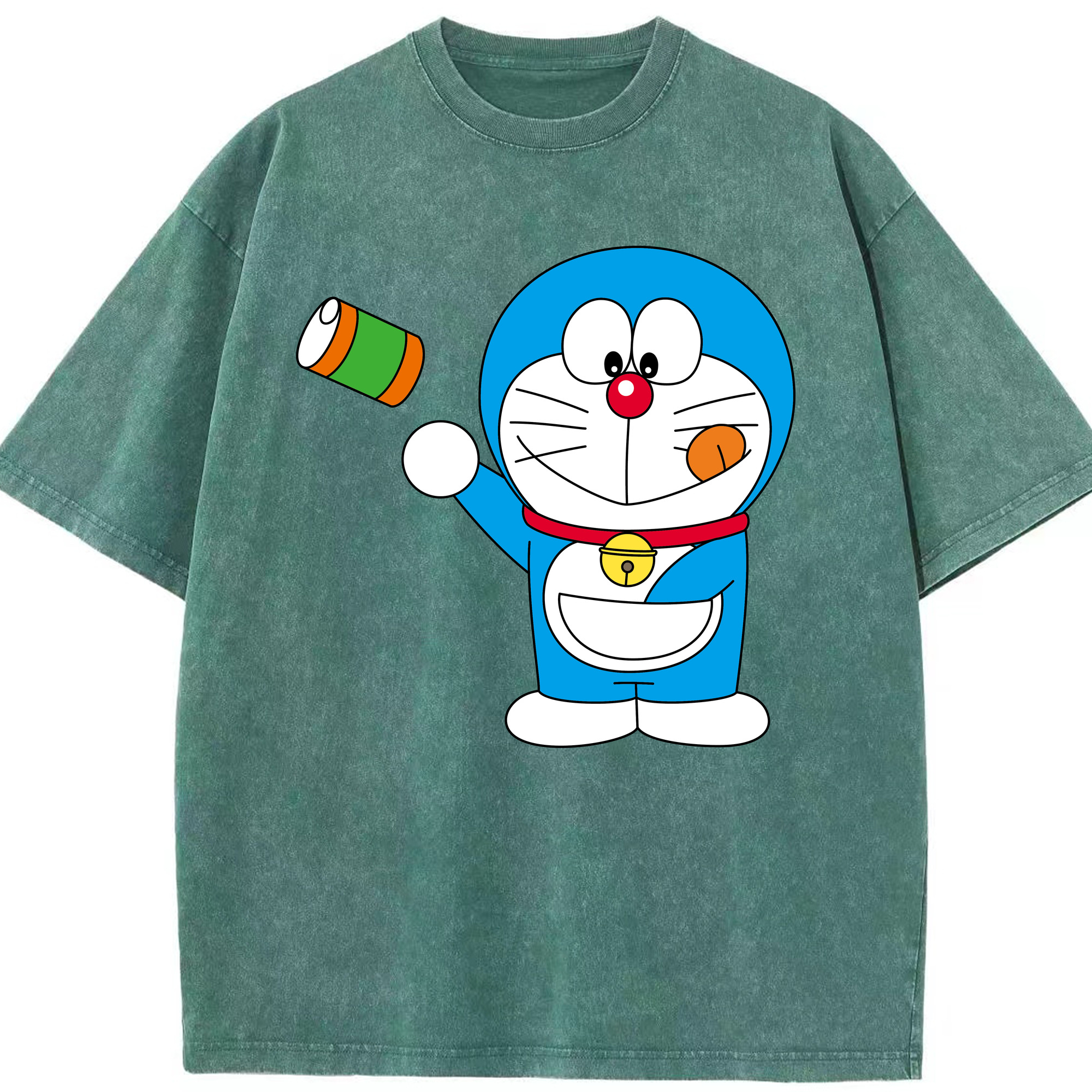 （画像用） ドラえもん Doraemon 綿100% ヴィンテージ風 半袖Tシャツ（フロントプリント）
